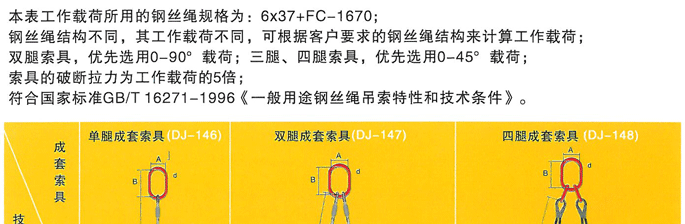 插编钢丝绳成套索具 插编钢丝绳成套索具